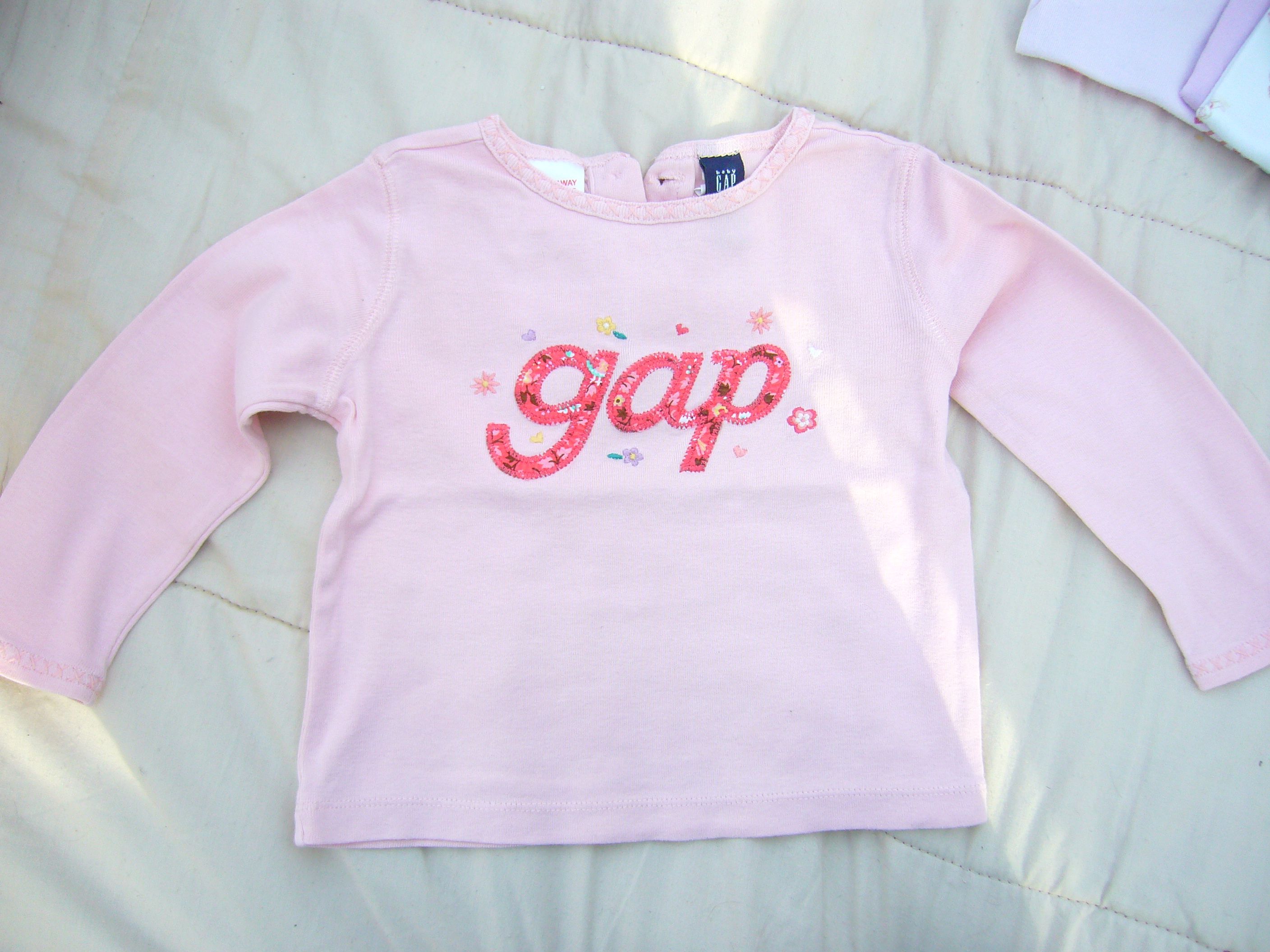 tee shirt manche longue rose GAP
